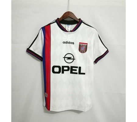 Bayern Munich 95/96 Away White Soccer Jersey